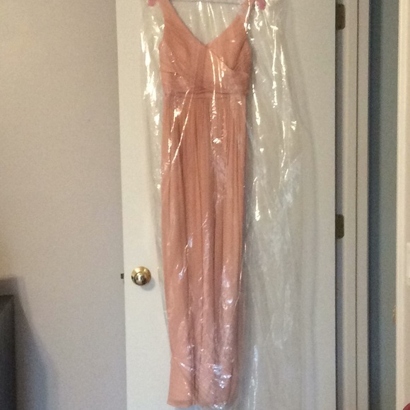 J Crew Pale Pink chiffon gown - Picture 1 of 6